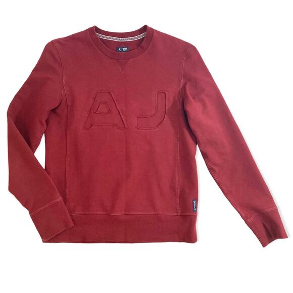 Armani Jeans Other - Armani Jeans burgundy logo sweatshirt, cotton crew neck long sleeve top